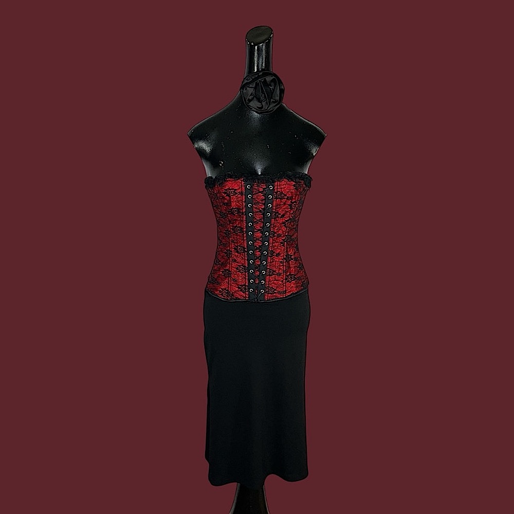 French Kiss black vintage skirt